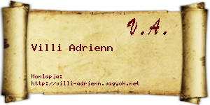 Villi Adrienn névjegykártya